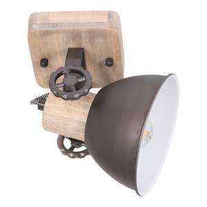 Wandlamp Gearwood II ijzer/deels massief eikenhout - 1 lichtbron