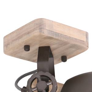 Wandlamp Gearwood II ijzer/deels massief eikenhout - 1 lichtbron