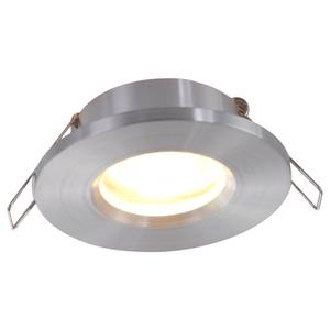 Inbouwlamp Pélite III melkglas/ijzer - 1 lichtbron - Zilver