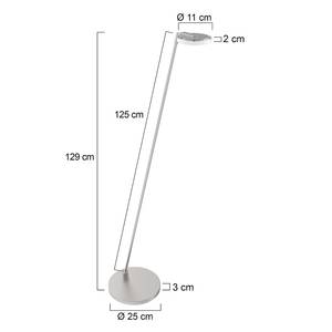 LED-Stehleuchte Turound III Klarglas / Eisen - 1-flammig