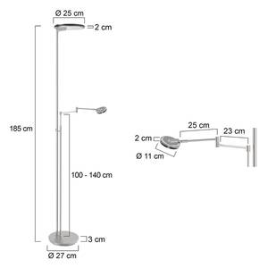 LED-Stehleuchte Turound V Acrylglas / Eisen - 2-flammig