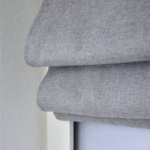 Store bateau à œillets Bessy I Polyester - Gris - 100 x 130 cm