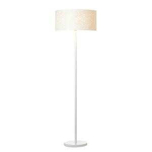 Lampadaire Galance II Tissu mélangé / Acier inoxydable - 1 ampoule - Blanc