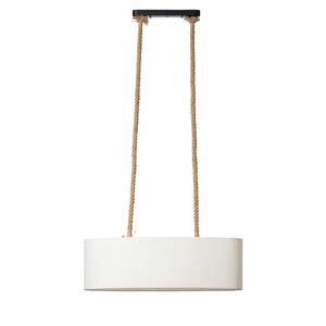 Hanglamp Sailor textielmix/jute - 2 lichtbronnen