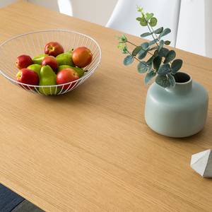 Table Danica Placage en bois véritable - Gris foncé mat / Frêne