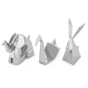 Ringenhouder Origami (3-delig) zink - zilverkleurig