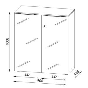 Aktenschrank Trendo I Matt Weiß