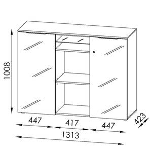 Armoire de bureau Trendo II Anthracite / Blanc