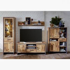 Tv-meubel Priay larikshouten look/grafietkleurig - Breedte: 155 cm