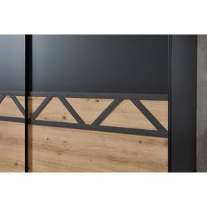 Armoire à portes coulissantes Aberdeen Gris - Bois manufacturé - 180 x 198 x 64 cm