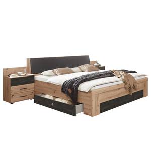 Bettanlage Bristol (3-teilig) Braun - Holzwerkstoff - Kunstleder - 289 x 92 x 228 cm