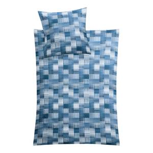 Parure de lit Dany Étoffe de coton - Bleu - 135 x 200 cm + oreiller 80 x 80 cm