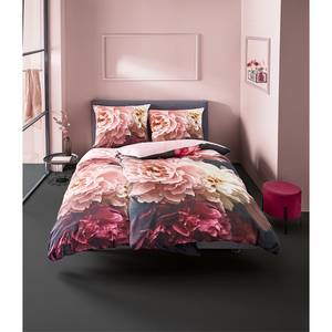 Beddengoed Rosemarie katoen - bordeauxrood/roze - 135x200cm + kussen 80x80cm