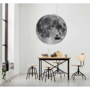 Fotobehang Moon latexinkt/vlies - zwart/wit