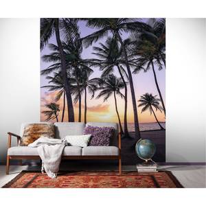 Papier peint intissé Palmtrees on Beach Intissé - Multicolore