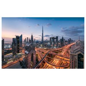 Fotobehang Lights of Dubai vlies - meerdere kleuren
