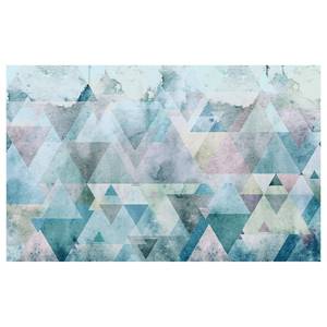 Fotobehang Triangles Blue vlies - blauw