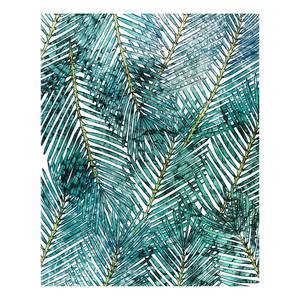 Papier peint intissé Palm Canopy Intissé - Vert / Blanc