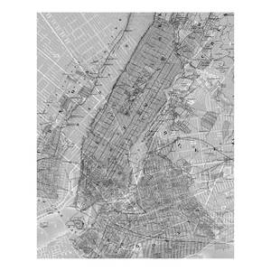 Papier peint intissé NYC Map Intissé - Gris / Noir / Blanc