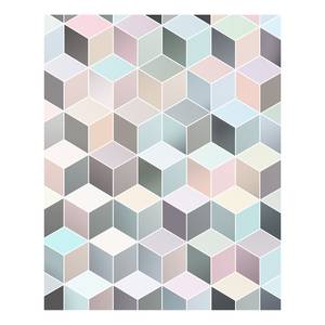 Papier peint intissé Cubes Pastel Intissé - Multicolore