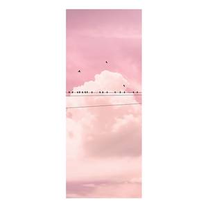 Fotobehang Cloud Wire vlies - roze - Breedte: 100 cm