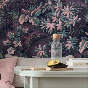 Papier peint intissé Botanique Aubergine Intissé - Multicolore