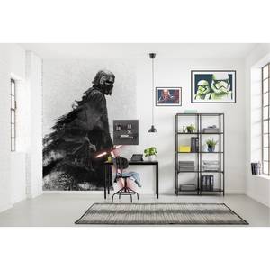 Fotobehang Star Wars Kylo Vader Shadow vlies - zwart/wit