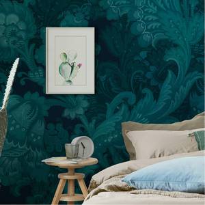 Fotobehang Fleurs de Nuit vlies - blauw/groen