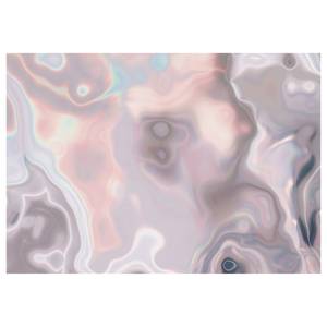 Vlies Fototapete Shimmering Waves Vlies - Rosa / Grau / Weiß