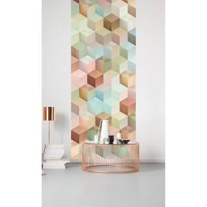Papier peint intissé Cubes Panel Intissé - Multicolore