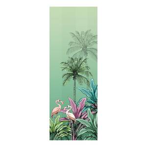 Papier peint intissé Jungle Flamingo Intissé - Vert