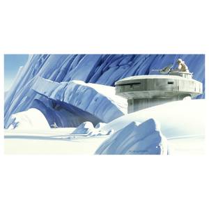 Fototapete StarWars RMQ Hoth Echo Base Vlies  - Blau / Weiß