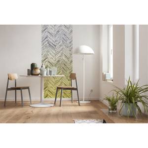 Fotobehang Herringbone Yellow vlies - geel - Breedte: 100 cm