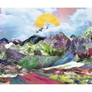 Papier peint intissé Mountain Top Intissé - Multicolore - Largeur : 300 cm