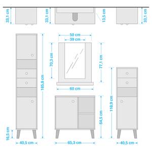 Salle de bain Jone I (4 éléments) Blanc