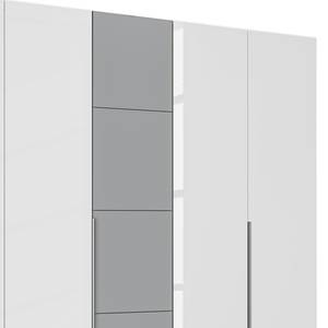 Drehtürenschrank Bellezza Hochglanz Weiß / Grau - Breite: 271 cm