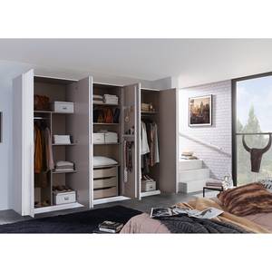 Armoire Bellezza Blanc alpin / Gris - Largeur : 271 cm