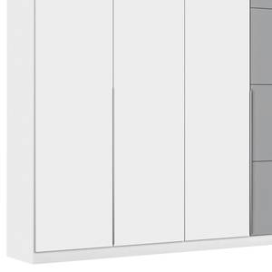 Armoire Bellezza Blanc alpin / Gris - Largeur : 271 cm