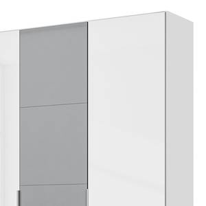 Armoire Bellezza Blanc brillant / Gris - Largeur : 136 cm