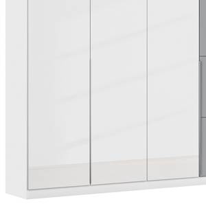 Draaideurkast Bellezza Grafietkleurig/wit glas - Breedte: 271 cm
