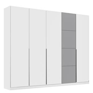 Armoire Bellezza Blanc alpin / Gris - Largeur : 226 cm