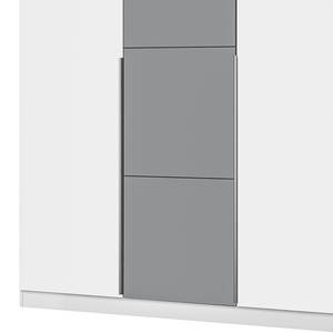 Drehtürenschrank Bellezza Alpinweiß / Grau - Breite: 136 cm