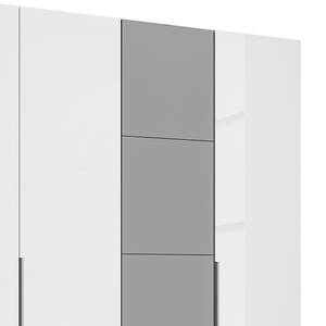 Armoire Bellezza Graphite / Verre blanc - Largeur : 226 cm