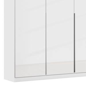 Draaideurkast Bellezza Grafietkleurig/wit glas - Breedte: 226 cm