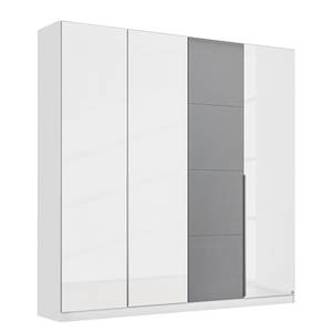 Armoire Bellezza Graphite / Verre blanc - Largeur : 181 cm