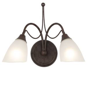 Wandlamp 1780 II gesatineerd glas/ijzer - 2 lichtbronnen