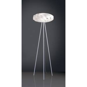 Lampadaire Flat Plexiglas / Fer - 1 ampoule - Blanc