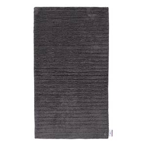 Tapis de bain Cotton Stripe Coton - Anthracite - 70 x 120 cm