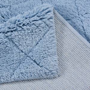 Badematte Cotton Pattern Blau - 60 x 100 cm