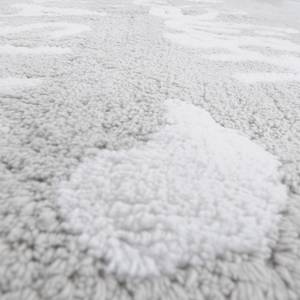 Tapis de bain Cotton Design Splash Coton - Argenté / Blanc - 60 x 100 cm